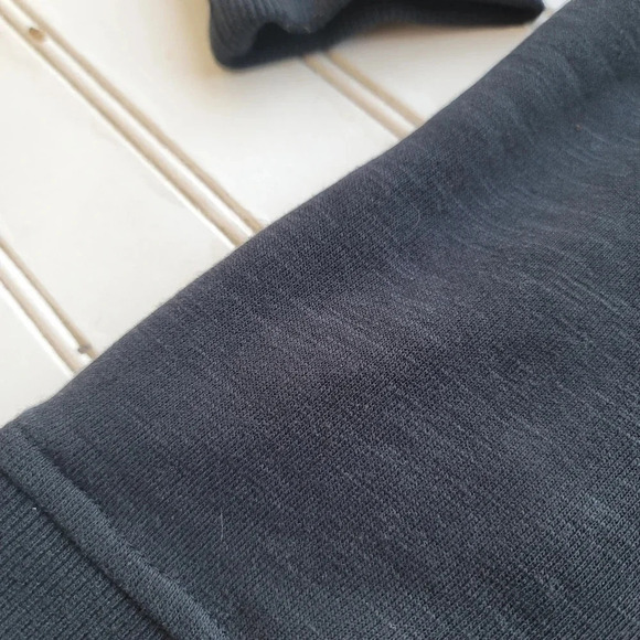 21 Men Sweatshirt Mens Black Cotton Blend Pullover Casual Fitted Zipper Sz M - Picture 4 of 8